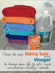 use Baking soda and vinegar to clean towels