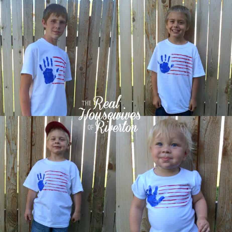 Handprint Flag T Shirts from The Housewives of Riverton | www.housewivesofriverton.com