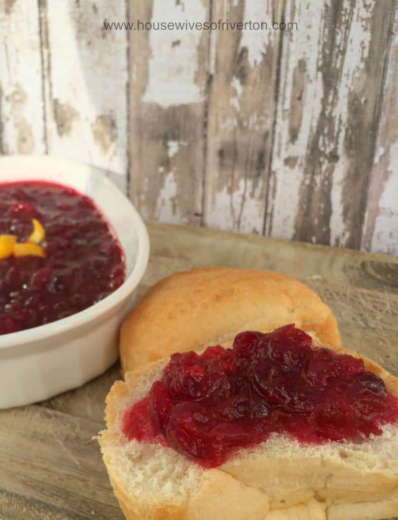 Homemade Cranberry Sauce Skip the can stuff and try this easy and delicious homemade version! | www.housewivesofriverton.com