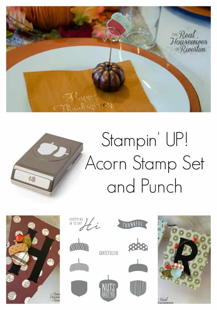 stampin up acorn stamp set and punch