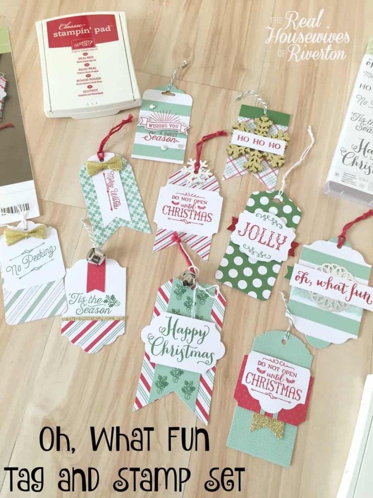Oh, what fun Stampin' UP! Tag and Stamp set - housewivesofriverton.com