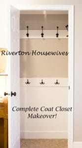 Complete Coat Closet Makeover | www.housewivesofriverton.com