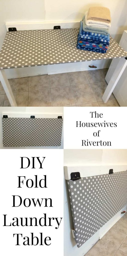 Diy Drop Down Laundry Table Creative Housewives - Diy Wall Mounted Drop Down Laundry Folding Table