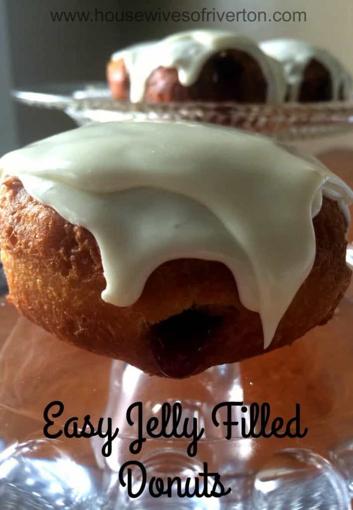 Our Jelly Filled Donuts are an easy and fun way to make donuts at home! Experiment with different fillings and flavors! | www.housewivesofriverton.com