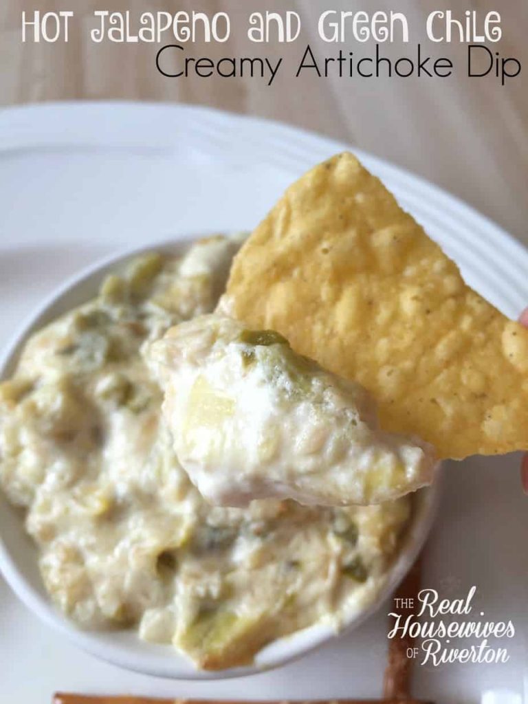 Hot Jalapen and Green Chile Creamy Artichoke Dip