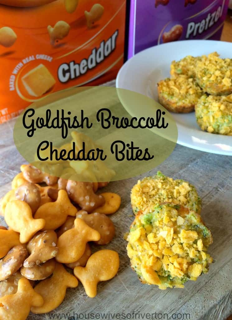 Goldfish Broccoli Cheddar Bites Only four simple ingredients you can feel good about feeding your kids! | www.housewivesofriverton.com