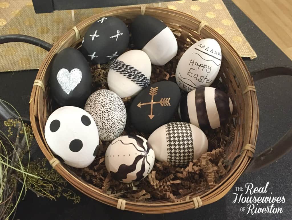 black and white Easter eggs - housewivesofriverton.com