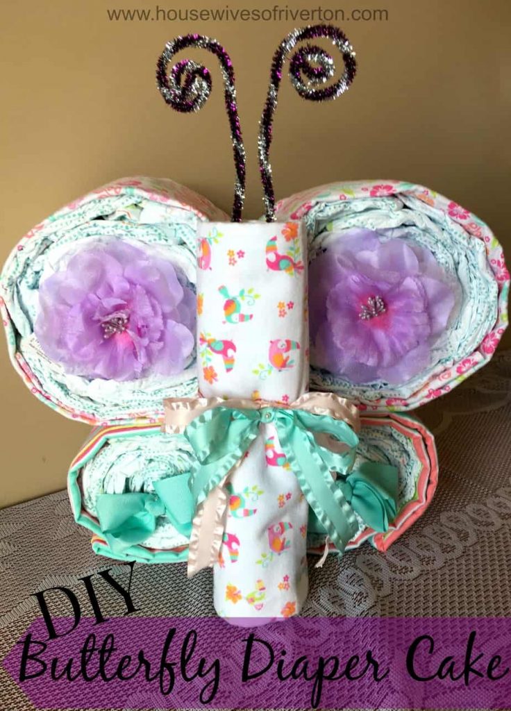 Butterfly Diaper Cake | www.housewivesofriverton.com
