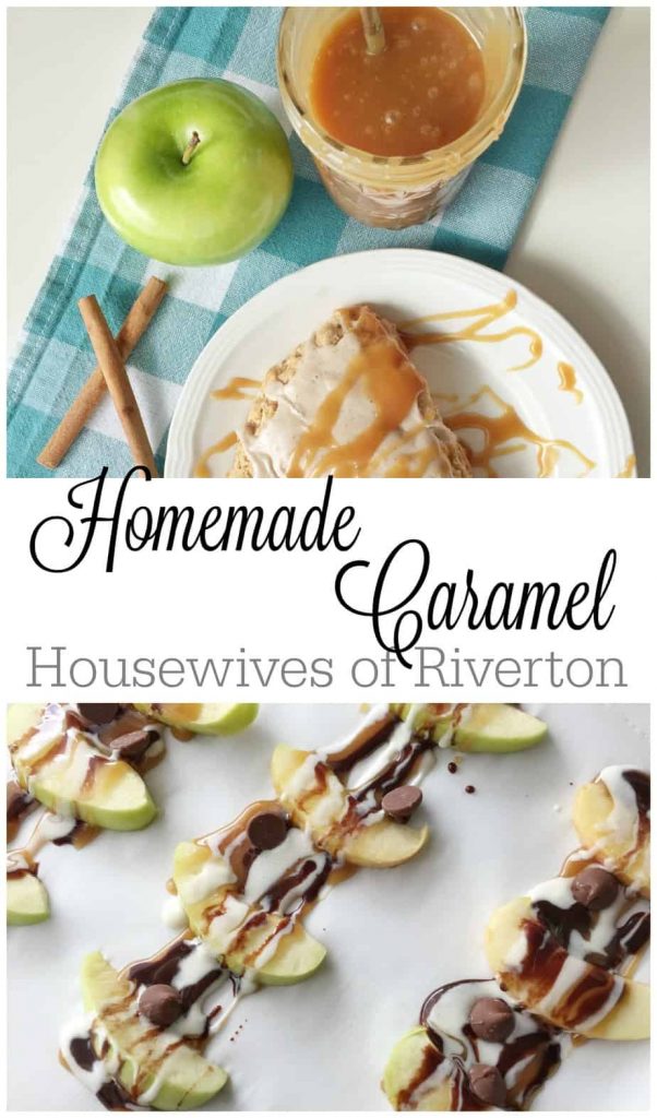 Homemade Caramel is a simple way to add a delicious touch to all of your fall favorite treats! | www.housewivesofriverton.com