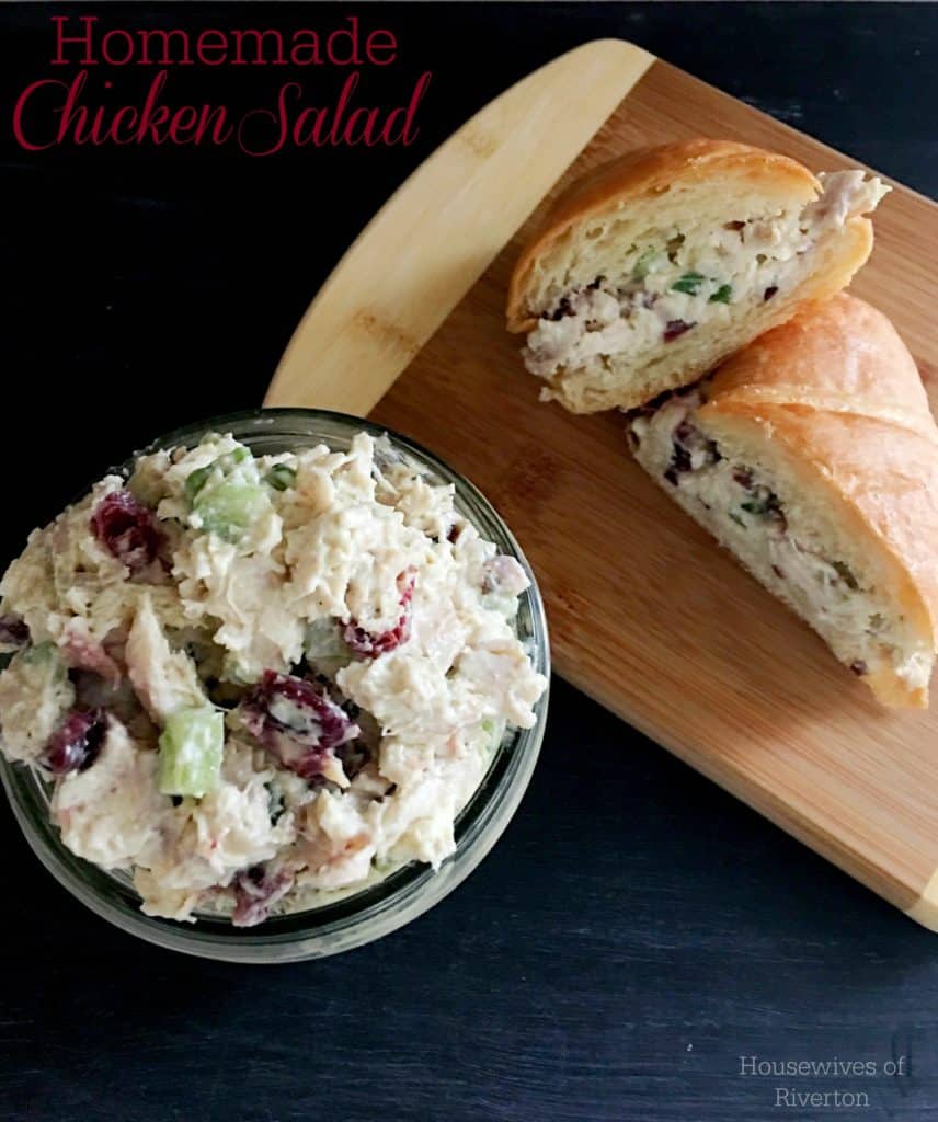 Homemade Chicken Salad is perfect for picnics, potlucks, or just everyday meals! | www.housewivesofriverton.com