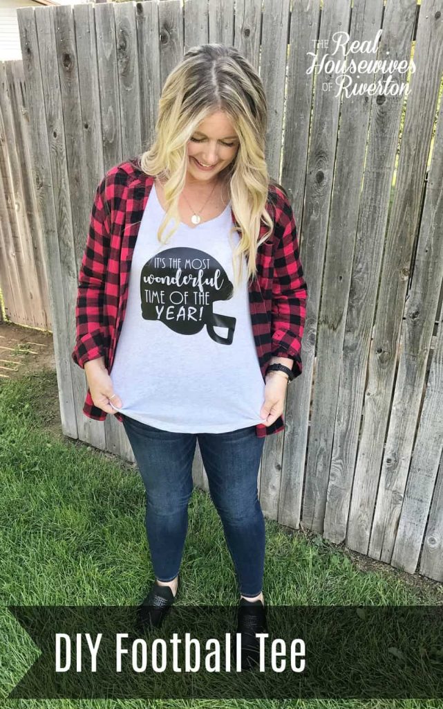 DIY Football Tee with Cricut Maker - housewivesofriverton.com - cut file included