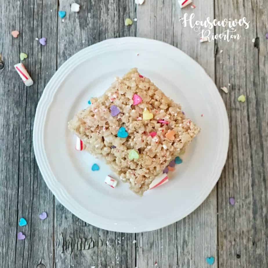 Candy Cane Valentine Rice Krispie Treats Recipe - housewivesofriverton.com