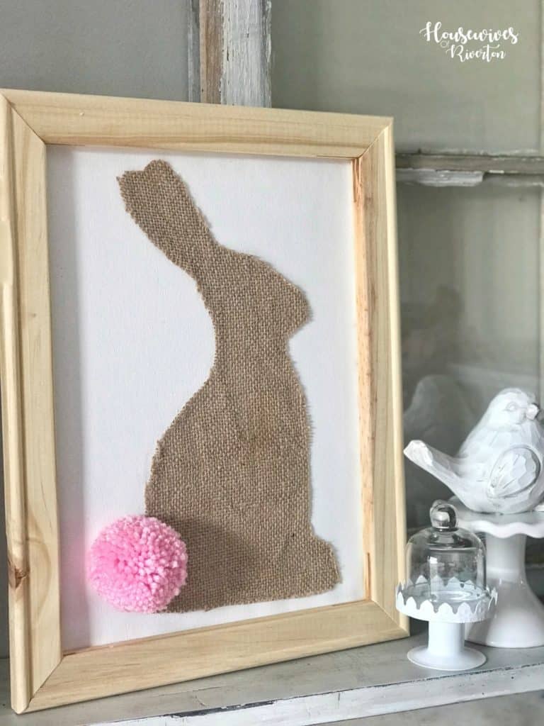 Burlap Bunny Reverse Canvas - Housewivesofriverton.com