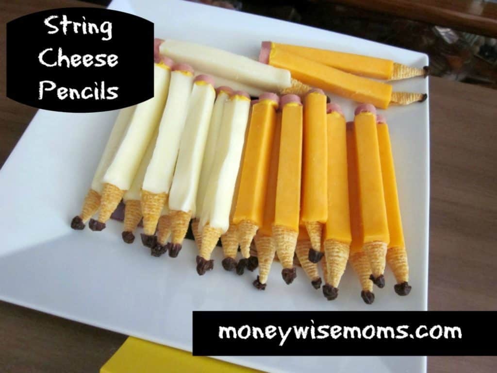 String Cheese Pencils |10 Back to School After School Treats | www.housewivesofriverton.com