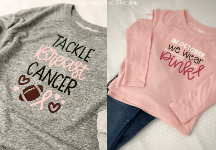 Breast Cancer Awareness Shirts with Cricut | www.housewivesofriverton.com