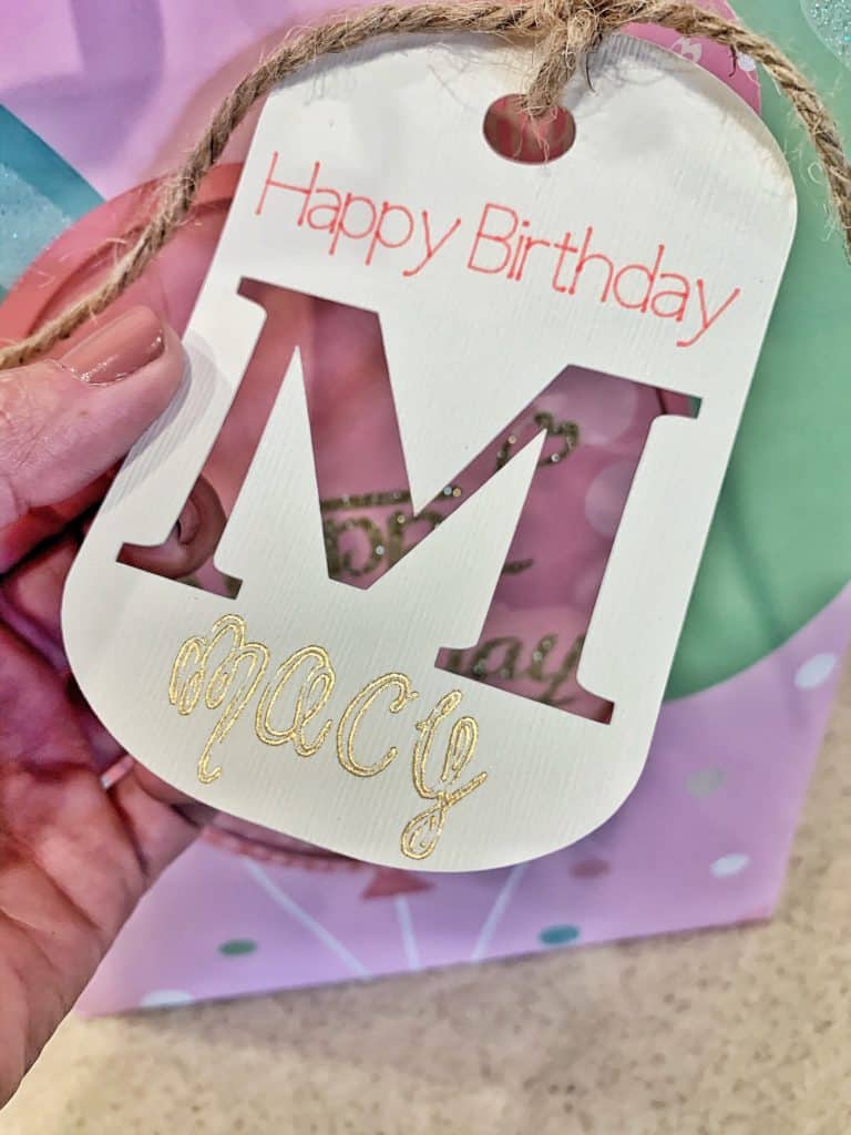 DIY Foil Birthday Gift Tag